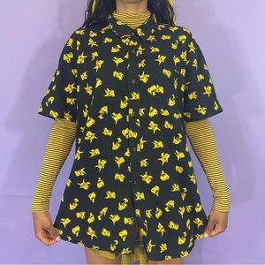 Pikachu Short Sleeve Button up Shirt